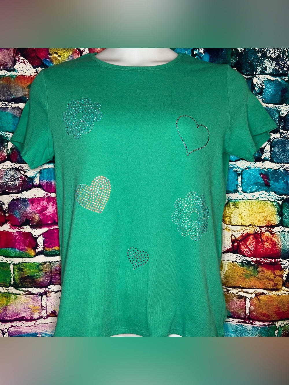 Hearts and Flowers Rhinestone Top [22R]